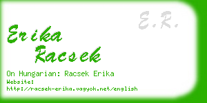 erika racsek business card